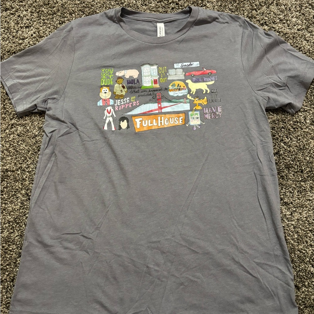 Full House Bella Canvas Gray T-Shirt